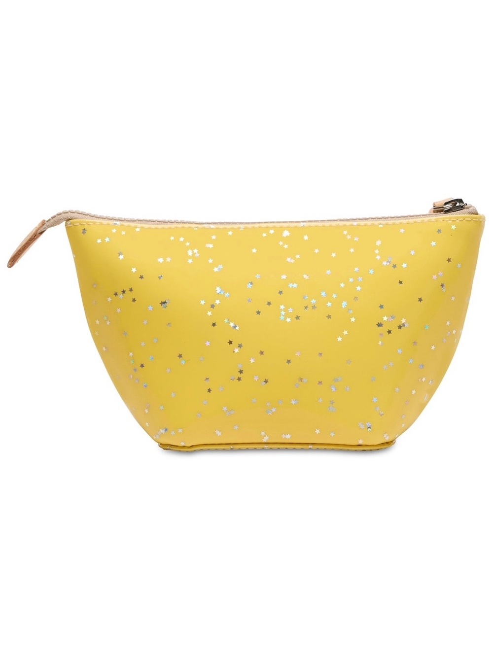 Consuela Harlow Medium Yellow Star Glitter Cosmetic Pouch Tool Kit - Picture 2 of 11